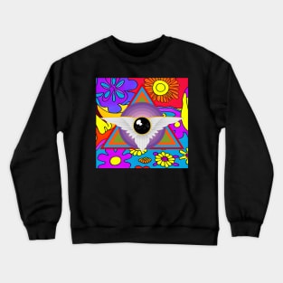 Psychedelic Flower Logo - No Text Crewneck Sweatshirt